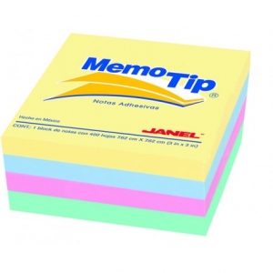 NOTA ADHESIVA CUBO PASTEL 3X3