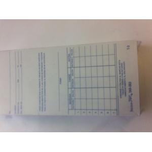 TARJETA CHECADOR SEMANAL T-3 JEC C/100