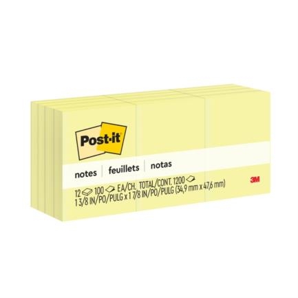 NOTA ADHESIVA 1.5X2 3M POST-IT AMARILLO