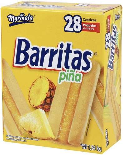 Barritas Marinela con 28 pzas