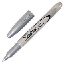 MARCADOR PERMANENTE PUNTA FINA SHARPIE PLATA